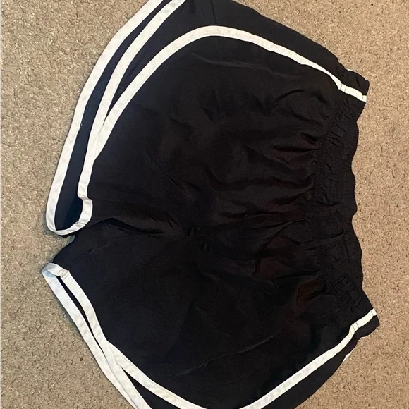 Nike Black Athletic Shorts with White Accents - Picture 4 of 5